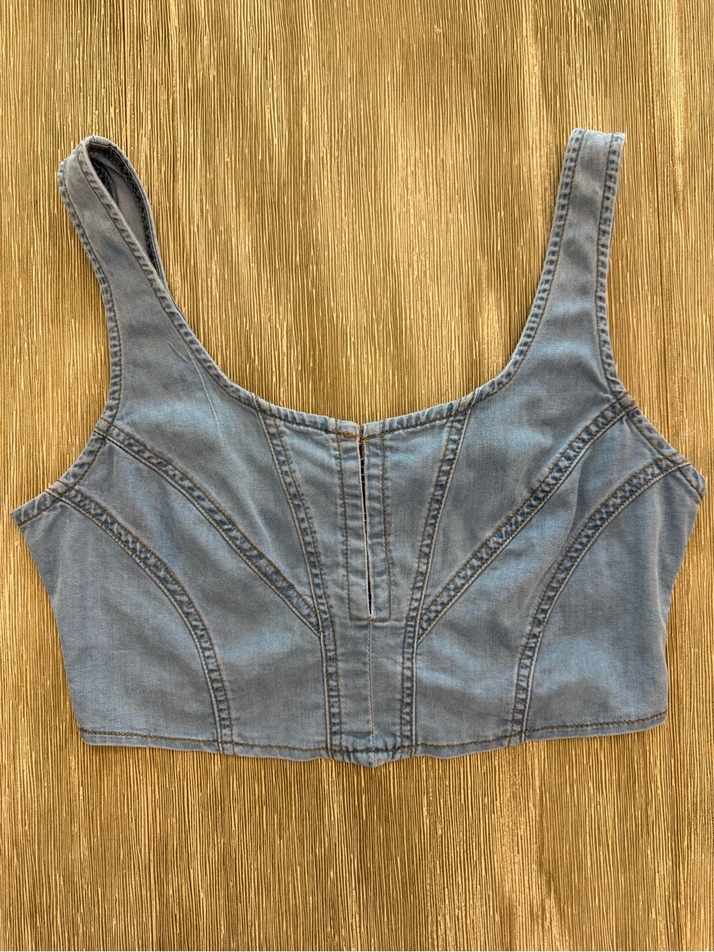 Hera Collection Light Blue Denim Crop Tank